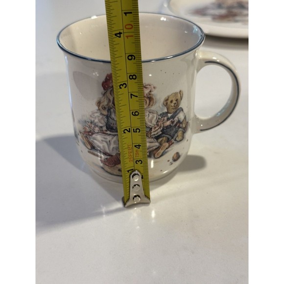 Pfalzkeramik Tea Dessert Set "Nostalgie" Doll Toys Handpainted Speckled Ceramic - Picture 14 of 15